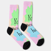 Chaussette Votre message ici ajouter le nom du texte boho rou (Droite)