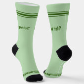 Chaussette Vous avez du poisson ? Poisson vert sur vert pâle  (Angulaire)
