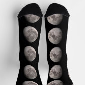 Chaussette Waning gibbbous moon phase NASA images (Haut)