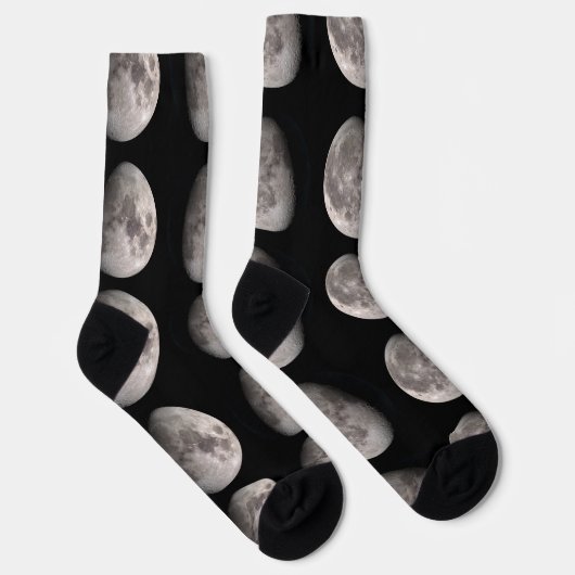 Chaussette Waning gibbbous moon phase NASA images (Droite)