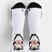 Chaussette Warm by nature: Adorable Penguin with Playful Text (Haut)