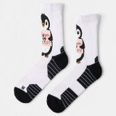 Chaussette Warm by nature: Adorable Penguin with Playful Text (Gauche)