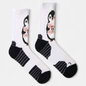 Chaussette Warm by nature: Adorable Penguin with Playful Text (Droite)