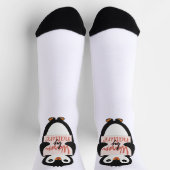 Chaussette Warm by nature: Adorable Penguin with Playful Text (Haut)