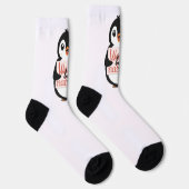 Chaussette Warm by nature: Adorable Penguin with Playful Text (Droite)