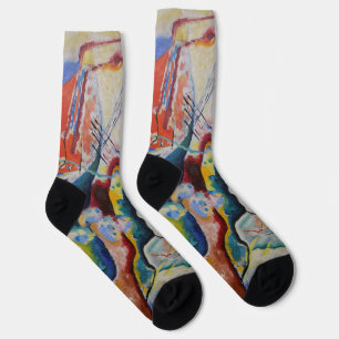 Chaussette Wassily Kandinsky Tache rouge Classique Art Abstra
