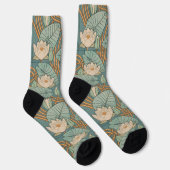 Chaussette Water Lys Lily Art Nouveau Nature (Droite)