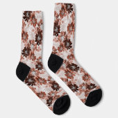 Chaussette Watercolor brown grey floral pattern.  (Droite)