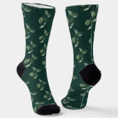Chaussette Watercolor Eucalyptus Sage Green College (Angulaire)
