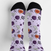 Chaussette Watercolor Figs And Leaves Seamless Pattern (Haut)