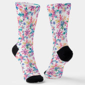 Chaussette Watercolor Snowflakes Pattern (Angulaire)