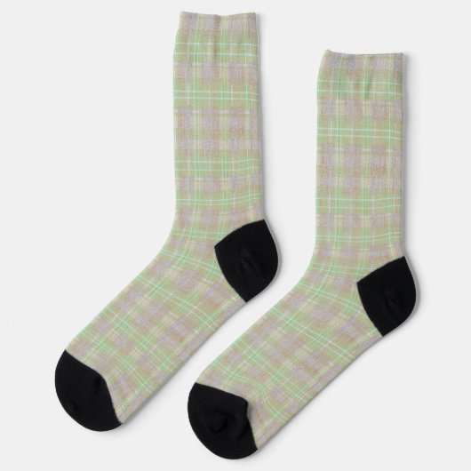 Chaussette Weathered Neutral Sage Plaid (Gauche)