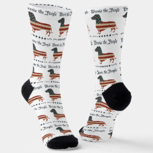 Chaussette Weenie Le Peuple Dachshund 4 juillet