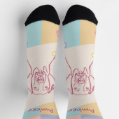 Chaussette Weimaraner élégant Simple chien coloré (Haut)