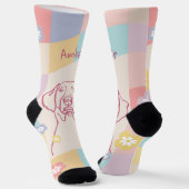 Chaussette Weimaraner élégant Simple chien coloré (Angulaire)