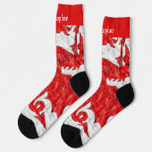 Chaussette Welsh Flag Design (Gauche)