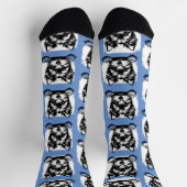 Chaussette Welsh Terrier Blue Chiot Thème personnalisé (Haut)
