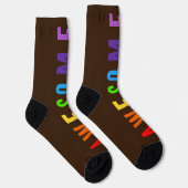 CHAUSSETTE WESOMOMY POSTIVE HAPPY UPLIFTING TEXT RAINBOW BROW (Droite)