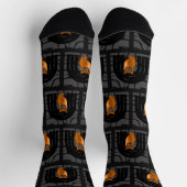 Chaussette Whimsical Boho Owl & Tropical Monstera Leaf (Haut)