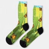 Chaussette Whimsical Cactus And Butterflies (Gauche)