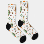 Chaussette Whimsical Chef Geese Design, Cute Farm goose (Droite)
