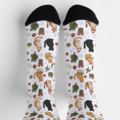 Chaussette Whimsical Christmas Cat Pattern Socks (Haut)