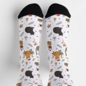 Chaussette Whimsical Kitty Christmas Pattern Socks (Haut)
