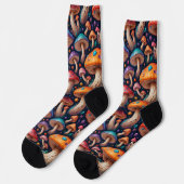 Chaussette Whimsical Mushroom Crew Socks (Gauche)