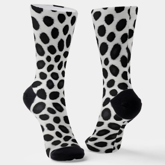 Chaussette White Leopard Elegant Moderne Collection Luxe (Angulaire)