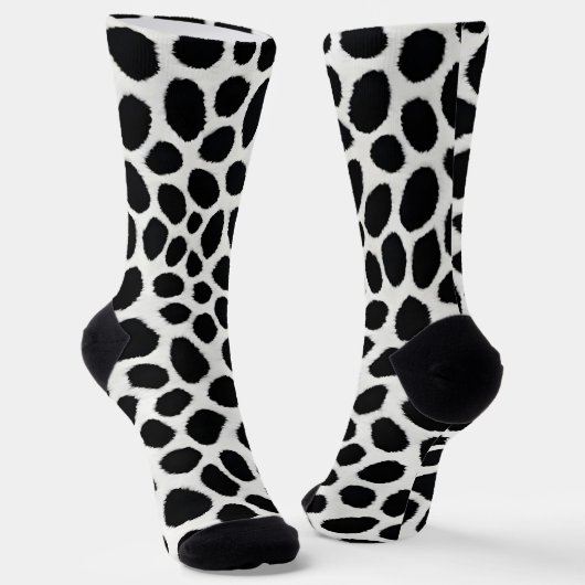 Chaussette White Leopard Elégante Collection de luxe tendance (Angulaire)