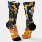Chaussette wild leaves falling crew Socks (Angulaire)