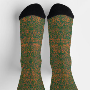 Chaussette William Morris 1881 Oiseaux, Motif floral lapin