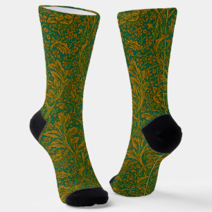 Chaussette William Morris Arcadia Motif Floral Vert Golden