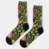 Chaussette William Morris Conception botanique florale persan (Gauche)