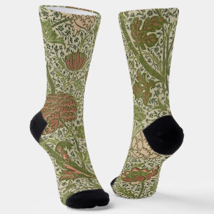 Chaussette William Morris Cray Fleur de Sage Floral Botanique