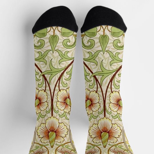 Chaussette William Morris Daffodil Fond d'écran classique (Haut)