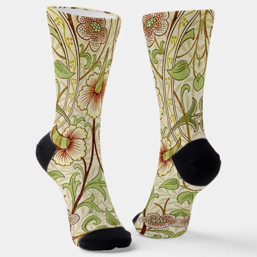 Chaussette William Morris Daffodil Fond d'écran classique (Angulaire)