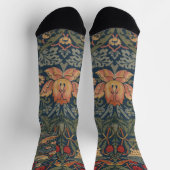 Chaussette William Morris Fraise Voleurs Oiseaux (Haut)