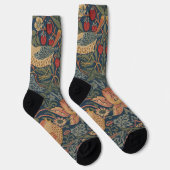 Chaussette William Morris Fraise Voleurs Oiseaux (Droite)