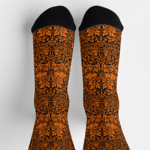 Chaussette William Morris Frère Lapin Motif Noir Rouille