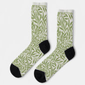 Chaussette William Morris Green Floral Botanical Pattern (Gauche)