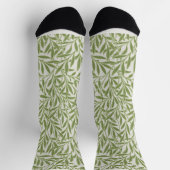 Chaussette William Morris Green Floral Botanical Pattern (Haut)