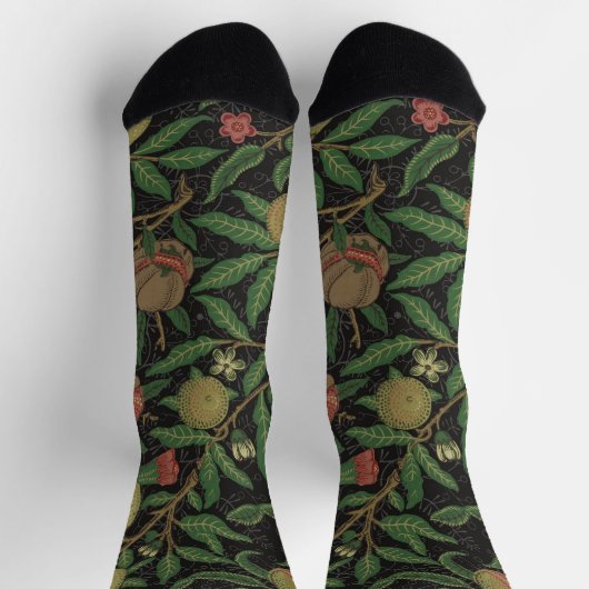Chaussette William Morris grenade classique fruits (Haut)