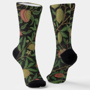 Chaussette William Morris grenade classique fruits