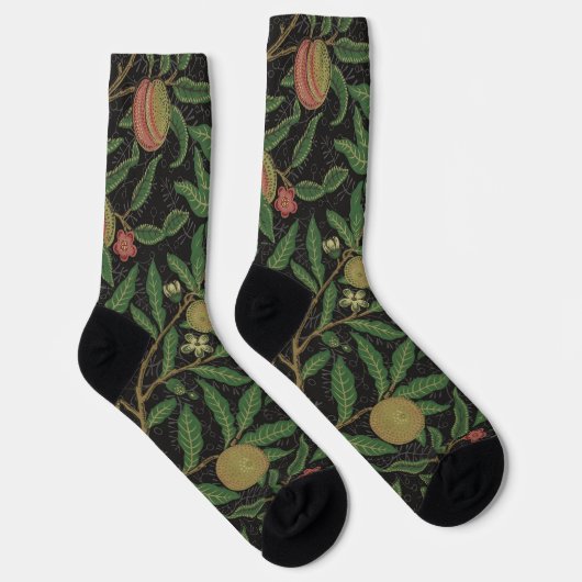 Chaussette William Morris grenade classique fruits (Droite)