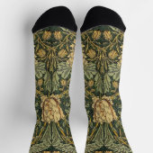 Chaussette William Morris Honeysuckle Vert Floral (Haut)