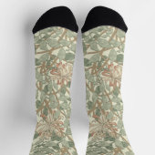 Chaussette William Morris Honeysuckle Vert Floral (Haut)