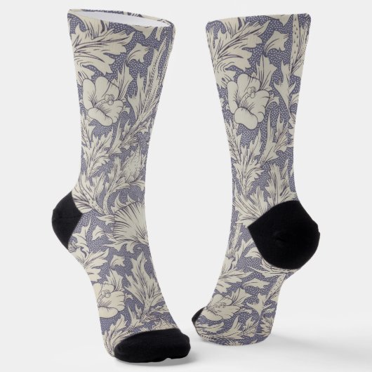 Chaussette William Morris Horn Poppy Classic Floral (Angulaire)