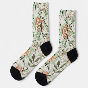 Chaussette William Morris Jardin Fleur de Jasmin Classique