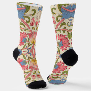Chaussette William Morris Lodden papier peint à fleurs floral